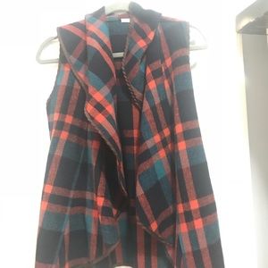Flannel vest worn once